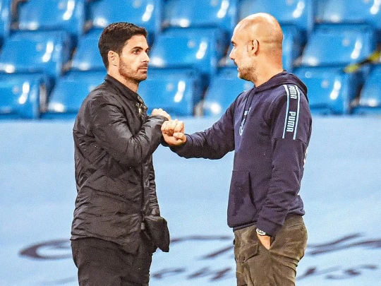 Usai Imbang, Pep Guardiola dan Mikel Arteta Kompak Kritisi Keputusan Wasit