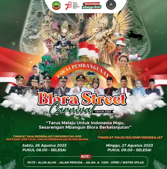 Pawai Pembangunan Blora Street Carnival 2023