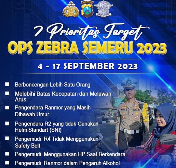 Jadwal Operasi Zebra Semeru Surabaya September 2023