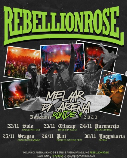 Jadwal Konser Rebellion Rose Terbaru November 2023, Siap Tampil di 6 Kota 