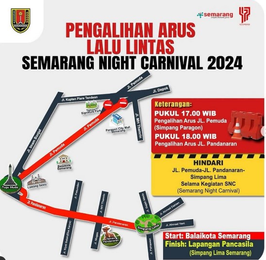 Penutupan Jalan di Semarang