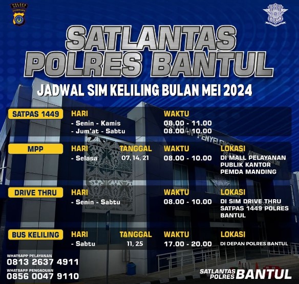 SIM Keliling Bantul Mei 2024