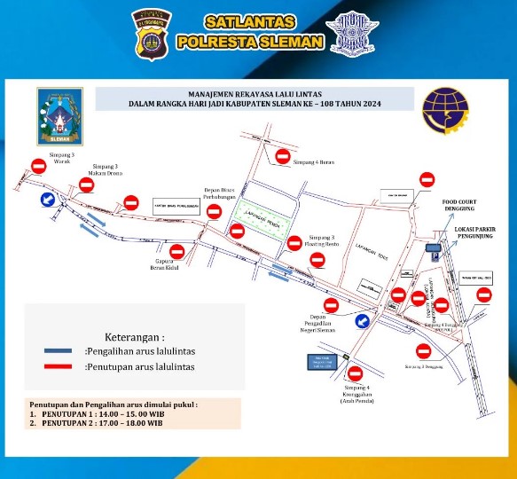 Penutupan Jalan di Sleman