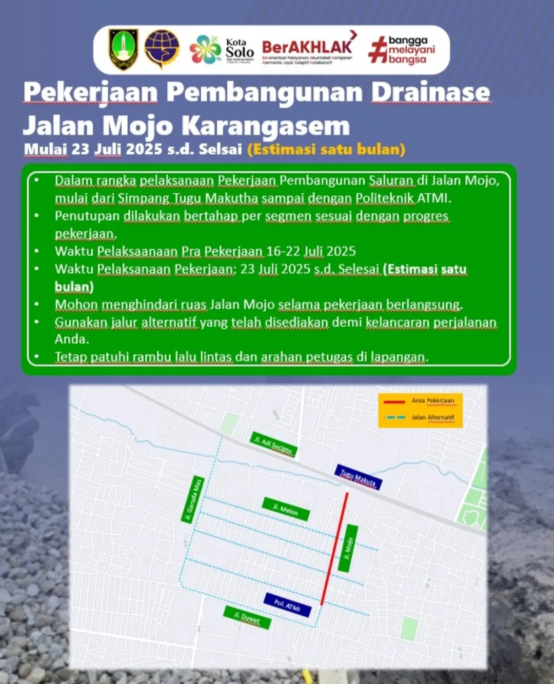 Warga Solo Hindari Ruas Jalan Mojo Karangasem
