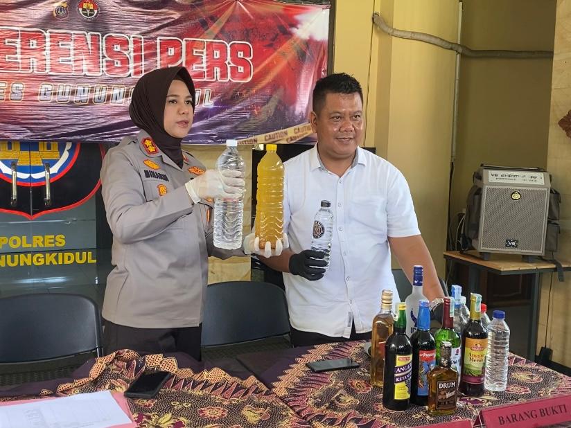 Tekan Peredaran Miras Ilegal, Polres Gunungkidul Amankan 280 Miras, Polisi: Penjual Lama, Kambuhan