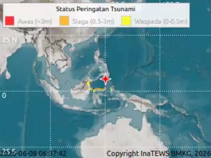 BMKG Tegaskan Gempa M 7,7 di Laut Sulawesi Bukan Megathrust, Dipicu Subduksi Lempeng ...