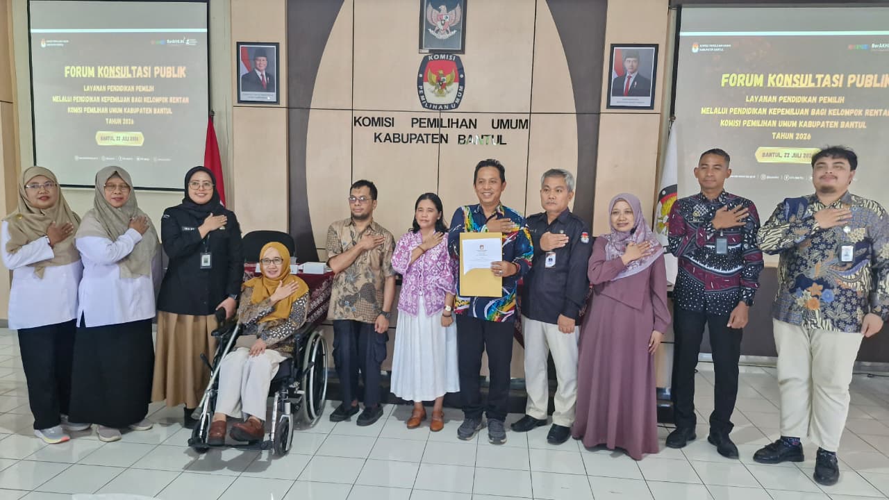 KPU Bantul Perkuat Layanan Pendidikan Pemilih, Kelompok Rentan Dilibatkan Susun Standar Pelayanan