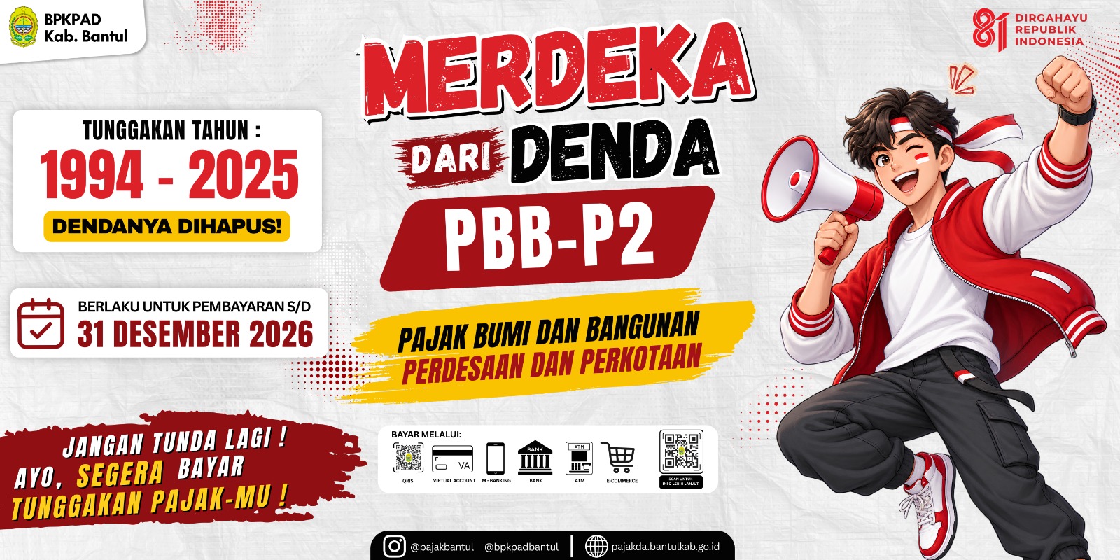 Pemkab Bantul Hapus Denda Tunggakan PBB hingga 2025, Cek Batas Waktunya