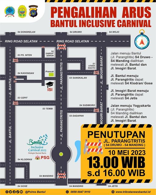 Karnaval di Jalan Parangtritis Bantul