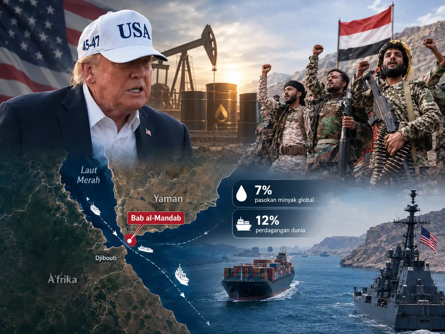 Trump Bicara Soal Minyak Iran, Houthi Kini Ancam Jalur Energi Dunia