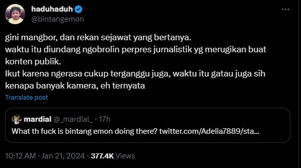 Komika Bintang Emon Masuk Video Kampanye Prabowo, Ini Klarifikasinya