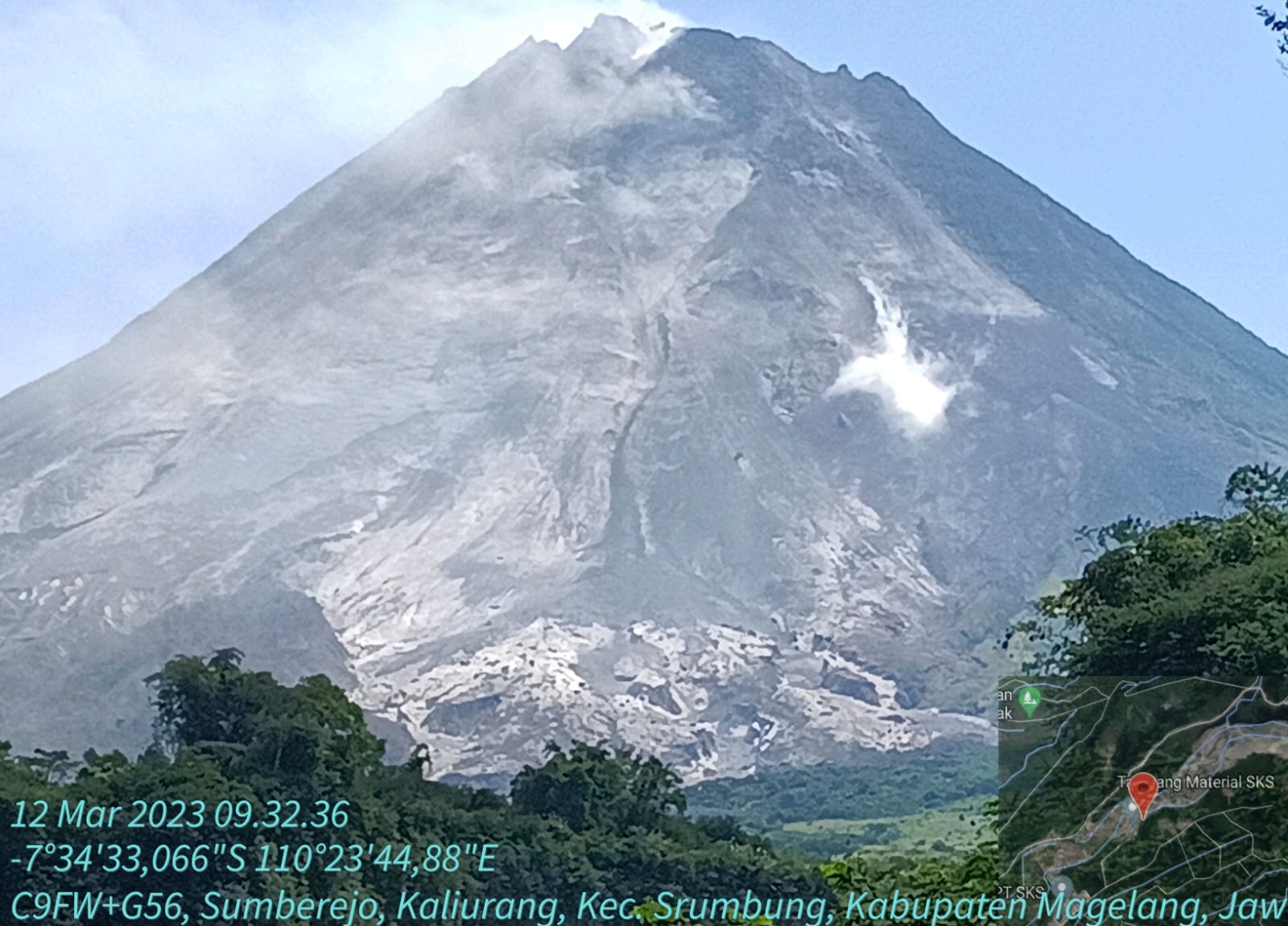 Pasca erupsi Gunung Merapi 2023