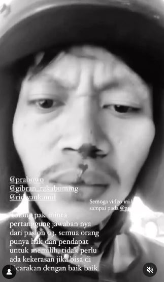 pendukung Prabowo dipukuli di Bandung