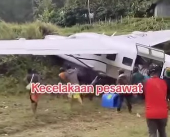 Kecelakaan Pesawat di Intan Jaya Papua Hari Ini, Maskapai Tabrak Bukit Pogapa