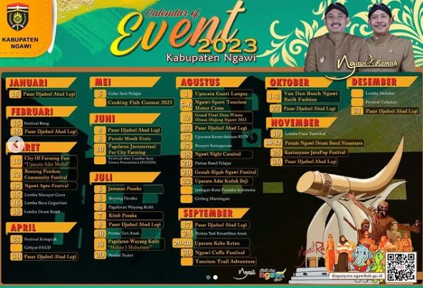 Jadwal Event Kabupaten Ngawi September Hingga Desember 2023: Banyak Acara Pasar Djadoel