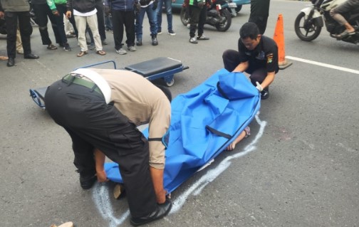 Kecelakaan di Jalan Sudirman Jakarta Pusat