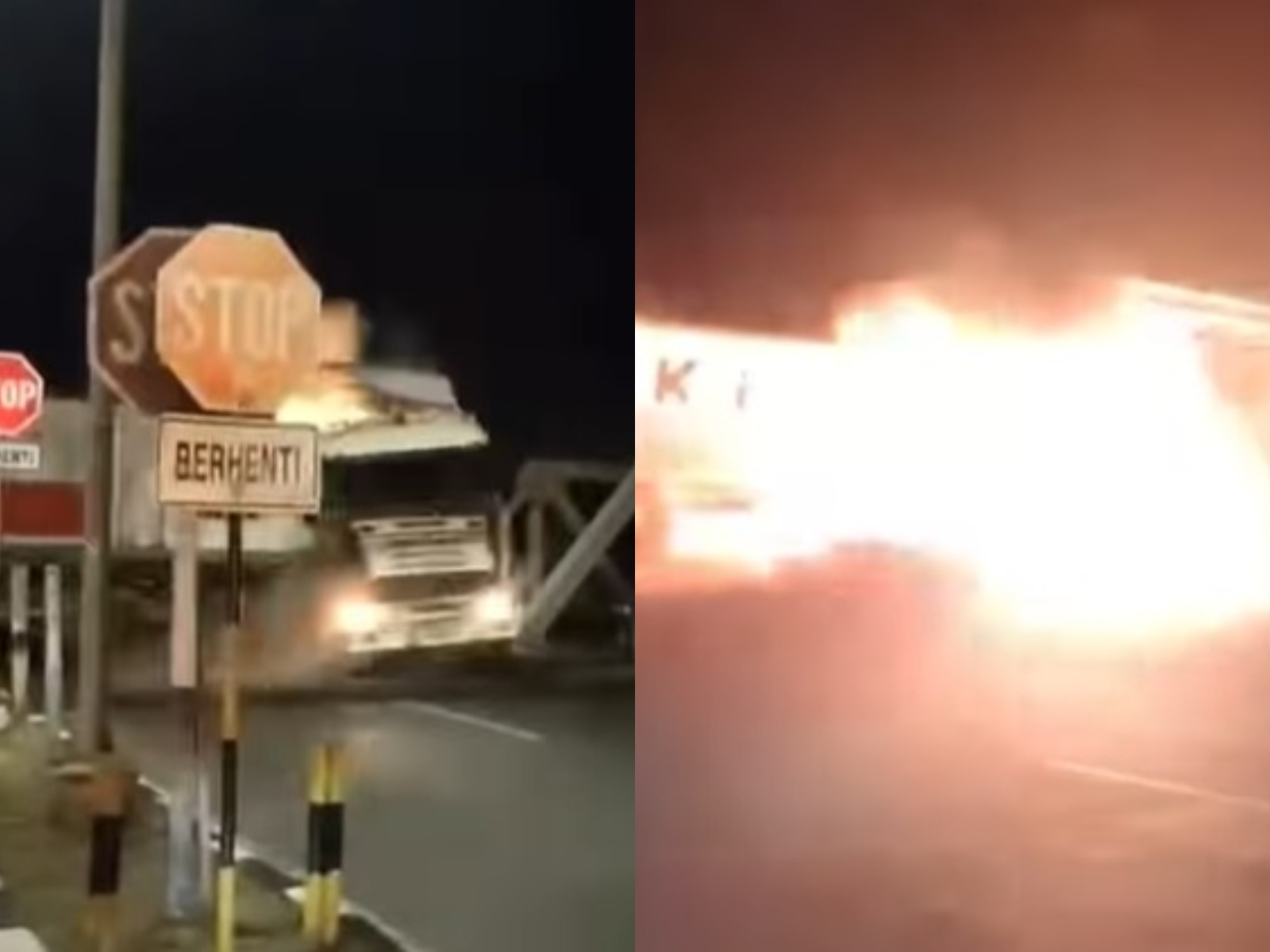 kecelakaan KA Brantas vs truk di Semarang