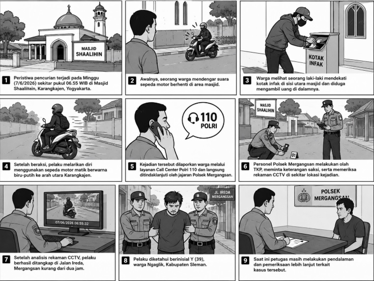 Maling Kotak Infak Masjid di Karangkajen Dibekuk Polisi dalam Waktu Kurang dari Dua ...