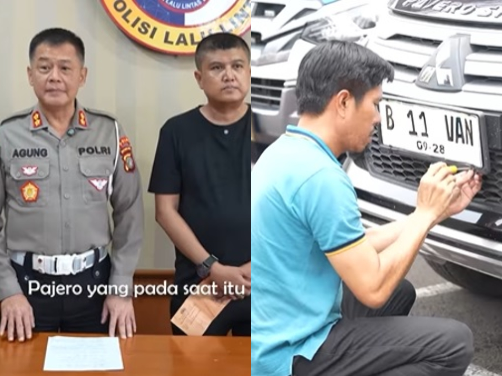 Pengunggah Video Pajero Plat Palsu Kabur Kena UU ITE, Pemilik dan Pengemudi Ditilang