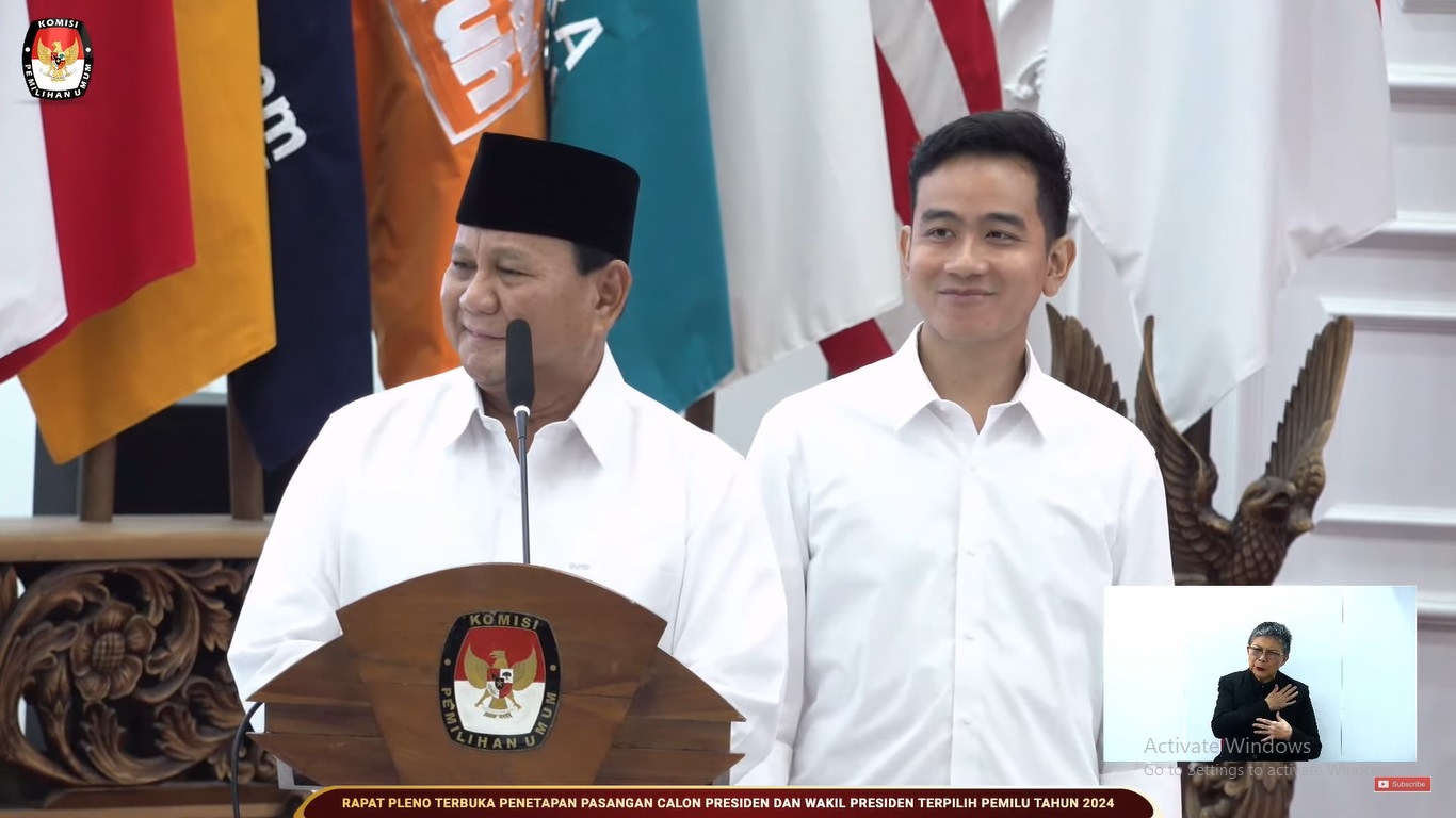 Pidato Prabowo saat Penetapan Presiden di KPU : Mas Anies Saya Tahu Senyuman ...