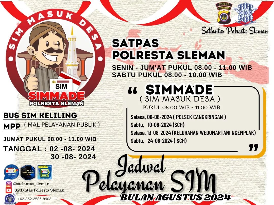 SIM Keliling Sleman Agustus 2024